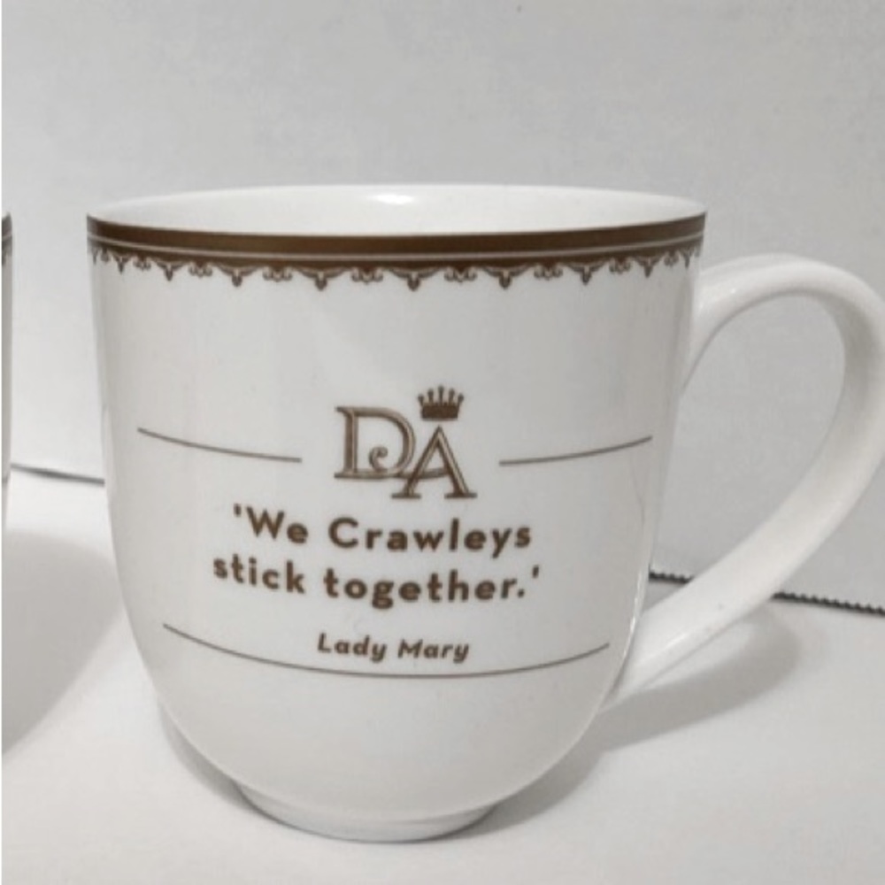 🎅🏻 SALE Downton Abbey china tea / Coffee cup white with gold trim from Lady Mary